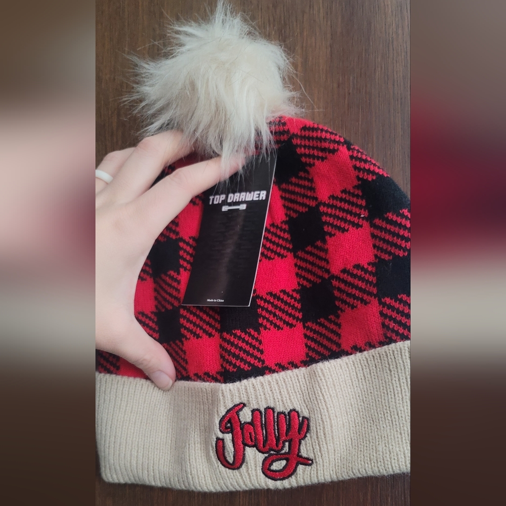 Top Drawer Red and Black Plaid Hat
